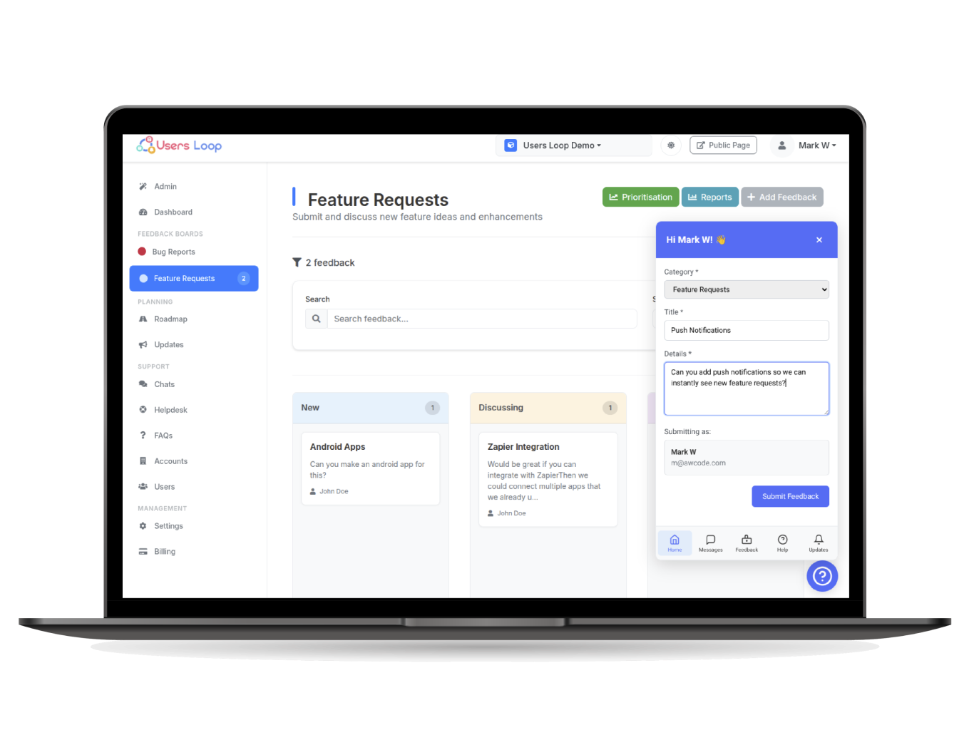 Feedback Collection Widget